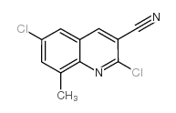 2,6-二氯-8-甲基喹啉-3-甲腈结构式