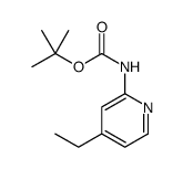 Carbamic acid, N-(4-ethyl-2-pyridinyl)-, 1,1-dimethylethyl ester结构式