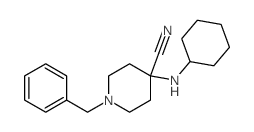 4-Piperidinecarbonitrile,4-(cyclohexylamino)-1-(phenylmethyl)- Structure