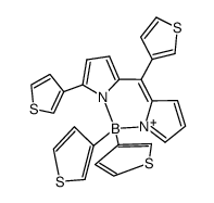 3-(3-thienyl)-4,4-di(3-thienyl)-8-(3-thienyl)-4-bora-3a,4a-diaza-s-indacene Structure