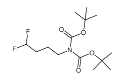 di-tert-butyl (4,4-difluorobutyl)imidodicarbonate结构式