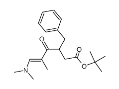 (E)-3-Benzyl-6-dimethylamino-5-methyl-4-oxo-hex-5-enoic acid tert-butyl ester Structure