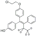 4-[1-[4-(2-氯乙氧基)苯基]-2-苯基-1-丁烯-1-基-3,3,4,4,4-D5]苯酚结构式