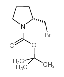 (R)-2-(溴甲基)吡咯烷-1-羧酸叔丁酯结构式
