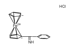 phenyl ferrocenyl ketimine hydrochloride Structure