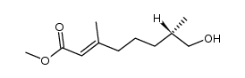methyl (E)-(S)-(-)-3,7-dimethyl-8-hydroxy-2-octenoate Structure