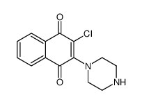 2-chloro-3-piperazin-1-ylnaphthalene-1,4-dione结构式