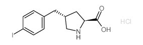 反式-4-(4-碘苄基)-L-脯氨酸盐酸盐结构式