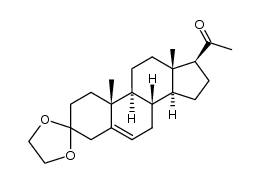 1-((8S,9S,10R,13S,14S,17S)-10,13-dimethyl-1,2,4,7,8,9,10,11,12,13,14,15,16,17-tetradecahydrospiro[cyclopenta[a]phenanthrene-3,2'-[1,3]dioxolan]-17-yl)ethanone Structure