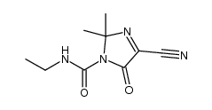 1-(2,2-dimethyl-5-oxo-4-cyano-3-imidazolin-1-yl)-N-ethyl amide Structure