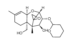 12-epi-3α-[(tetrahydropyranyl)oxy]-12,13-epoxytrichothec-9-ene-4β,15-diol Structure