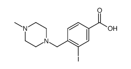 3-碘-4-((4-甲基哌嗪-1-基)甲基)苯甲酸结构式