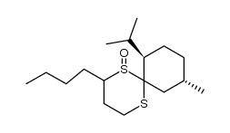 (7R,10S)-2-butyl-7-isopropyl-10-methyl-1,5-dithiaspiro[5.5]undecane 1-oxide结构式