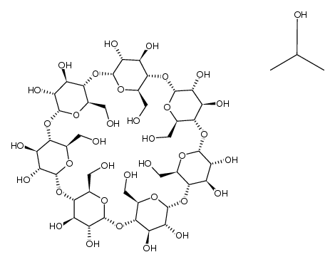 β-cyclodextrin * 2-propanol Structure