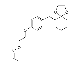 (Z)-N-[2-[4-(1,4-dioxaspiro[4.5]decan-6-ylmethyl)phenoxy]ethoxy]propan-1-imine结构式