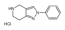 2-苯基-4,5,6,7-四氢-2H-吡唑并[4,3-C]吡啶盐酸盐结构式