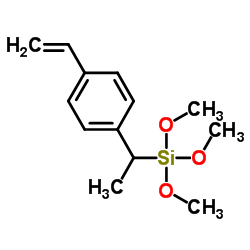 Trimethoxy[1-(4-vinylphenyl)ethyl]silane Structure