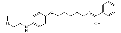 N-[5-[4-(2-methoxyethylamino)phenoxy]pentyl]benzamide结构式