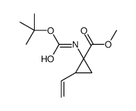 1-叔丁氧基羰基氨基-2-乙烯基环丙烷羧酸甲酯结构式