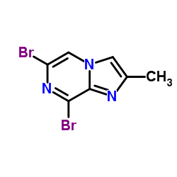 6,8-二溴-2-甲基咪唑并[1,2-A]吡嗪结构式