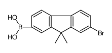 (7-Bromo-9,9-dimethyl-9H-fluoren-2-yl)boronic acid Structure