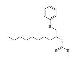 S-methyl O-(1-(phenylthio)decan-2-yl) carbonodithioate结构式