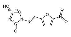 硝基呋喃妥因-13C3结构式