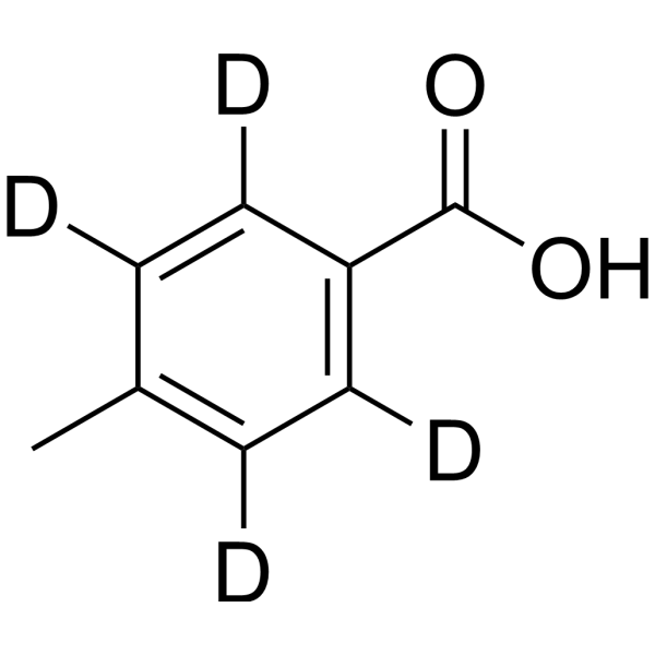 对甲基苯甲酸-d4结构式