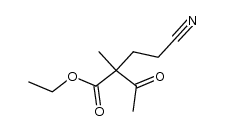 2-acetyl-4-cyano-2-methyl-butyric acid ethyl ester Structure