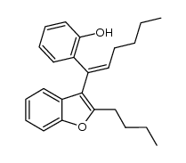 (E)-2-(1-(2-n-butyl-benzofuran-3-yl)hex-1-enyl)phenol结构式