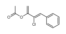 2-chloro-1-methylene-3-phenyl-2-propenyl acetate结构式