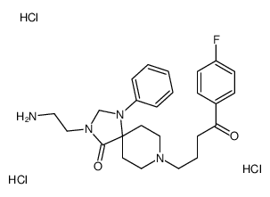 3-(2-aminoethyl)-8-(3-(4-fluorobenzoyl)propyl)-4-oxo-1-phenyl-1,3,8-triazaspiro(4.5)decan-4-one结构式