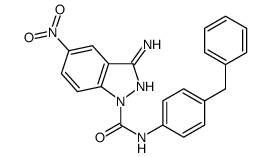 3-amino-N-(4-benzylphenyl)-5-nitroindazole-1-carboxamide结构式