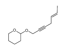 1-Tetrahydropyranyloxy-hept-5(E)-en-2-yne结构式