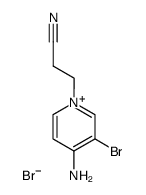 4-amino-3-bromo-1-(2-cyanoethyl)pyridin-1-ium bromide结构式