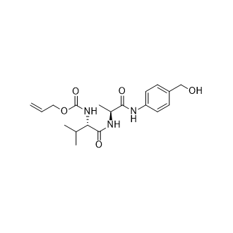 N-(烯丙氧羰基)-L-缬氨酰基-[4-(羟甲基)苯基]-L-丙氨酰胺图片