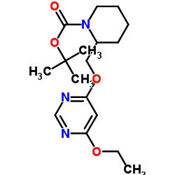 2-(6-Ethoxy-pyrimidin-4-yloxyMethyl)-piperidine-1-carboxylic acid tert-butyl ester结构式