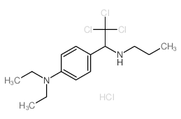 N,N-diethyl-4-(2,2,2-trichloro-1-propylamino-ethyl)aniline structure