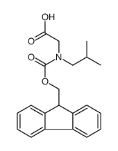 2-((((9H-芴-9-基)甲氧基)羰基)(异丁基)氨基)乙酸结构式