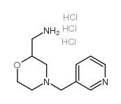 C-(4-吡啶-3-甲基-吗啉-2-基)-甲基胺三盐酸盐结构式