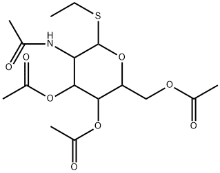 乙基 2-乙酰氨基-3,4,6-三-O-乙酰基-2-脱氧-1-硫代-β-D-吡喃半乳糖苷结构式