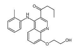 3-butyryl-4-(2-methylphenylamino)-8-(2-hydroxyethoxy)quinoline结构式