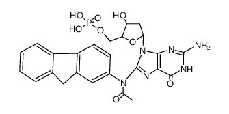 8-(N-fluoren-2-ylacetamido)-2'-deoxyguanosine 5'-monophosphate Structure