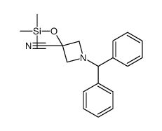 1-(二苯基甲基)-3-[(三甲基甲硅烷基)氧基]氮杂丁烷-3-甲腈结构式