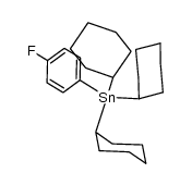 (cyclo-C6H11)3SnC6H4-p-F Structure