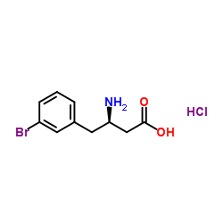 (R)-3-Amino-4-(3-bromo-phenyl)-butyric acid-HCl Structure