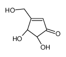 2-Cyclopenten-1-one, 4,5-dihydroxy-3-(hydroxymethyl)-, (4R-cis)- (9CI) Structure