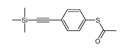 S-[4-(2-trimethylsilylethynyl)phenyl] ethanethioate结构式