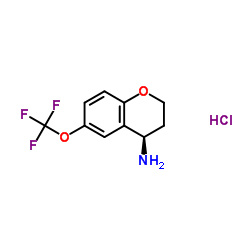 (R)-6-(三氟甲氧基)苯并二氢吡喃-4-胺盐酸盐结构式