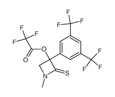 Trifluoro-acetic acid 3-(3,5-bis-trifluoromethyl-phenyl)-1-methyl-2-thioxo-azetidin-3-yl ester Structure